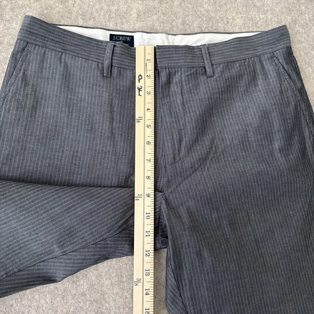 J‎ Crew Bedford Dress Pants Mens 33x31 Grey Herringbone Cotton